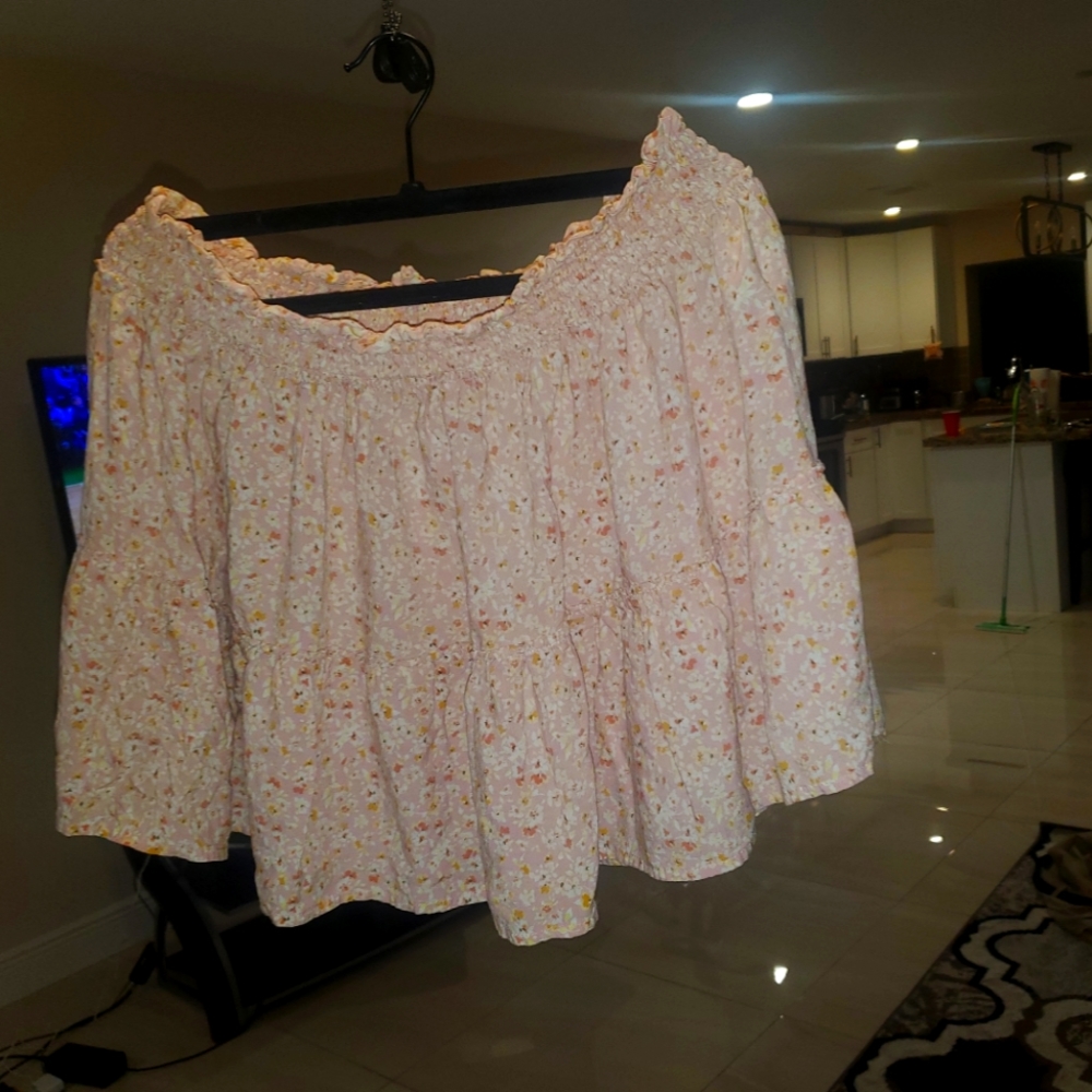 Blush Floral Bottom Ruffled Skirt